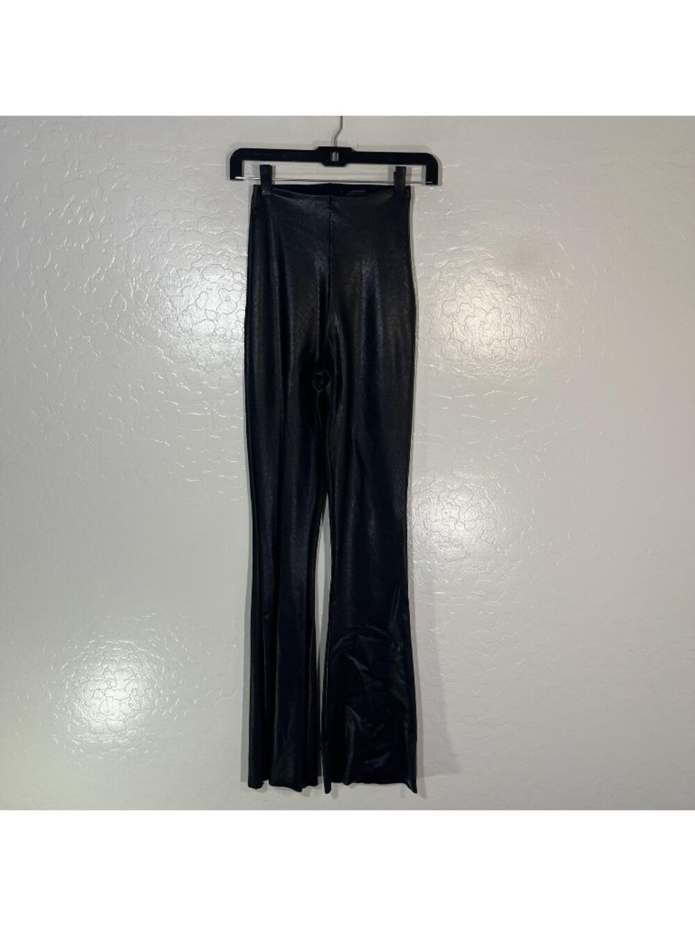 Commando Leggings Womens S Black Faux Leather Flare High Rise Ankle Pants